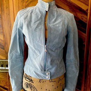 Wilson’s light blue leather jacket, like new, size Small.